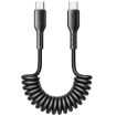 JOYROOM SA38-CC3 60W USB-C/Type-C Coiled Fast Charging Data Cable - 1