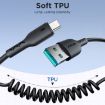 JOYROOM SA38-CC3 60W USB-C/Type-C Coiled Fast Charging Data Cable - 6