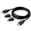 3 in 1 Full HD 1080P HDMI Cable Adaptor Kit - 1.5m Cable + Mini & Micro Adaptors - 1