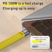 100W 10Gbps USB to USB-C FPC Flexible Data Cable - 13.8cm Yellow - 2