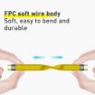 100W 10Gbps USB to USB-C FPC Flexible Data Cable - 13.8cm Yellow - 4