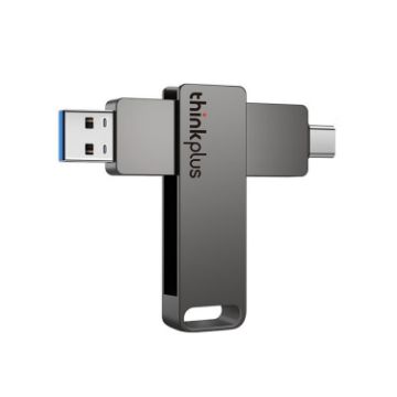Lenovo Thinkplus MU110 USB3.2+Type-C Flash Drive 64GB Grey - 1