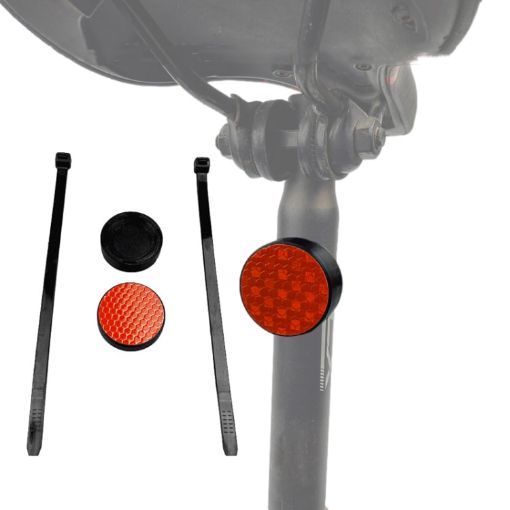 Mountain Bike Reflector Anti-theft Tracking Locator Bracket (Red) - 1