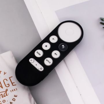 Black Silicone Protective Case for Google Chromecast 2020 Y16 Remote - 1