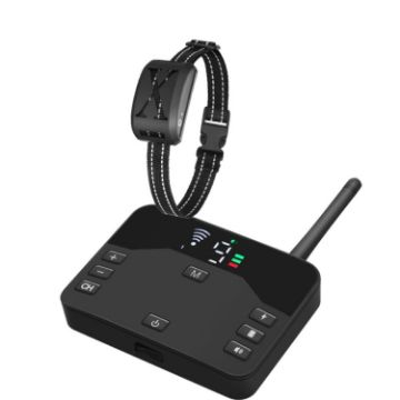 500m Electric Dog Fence & Remote Training Collar - Vibration & Shock - Black - 1