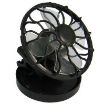 Portable Clip-on Solar Power Cell Travel Cooling Fan - Black - 3