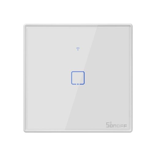 Sonoff T2 Touch 86mm Glass Panel Wall Switch EU Plug - 1