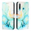 For Honor 20 Lite/10i/20e PT003 Green Marble Pattern Flip Leather Phone Case - 2