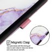 For Honor 70 PT003 Marble Pattern Flip Leather Phone Case White Purple - 4