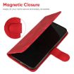 Samsung Galaxy S10 Lite Red Leather Phone Case - Geometric Lines - 5
