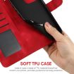 Samsung Galaxy S10 Lite Red Leather Phone Case - Geometric Lines - 6