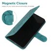 Samsung Galaxy A51 5G Green Leather Phone Case - Geometric Lines - 5