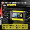 FOXSUR 12V Lithium Battery Charger with Battery Detection - UK Plug - 4