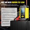 FOXSUR 12V Lithium Battery Charger with Battery Detection - UK Plug - 5