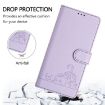 TCL 50XE 5G Cat Rat Embossed Pattern RFID Leather Phone Case (Purple) - 4