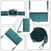 TCL 50XE 5G Cat Rat Embossed Pattern RFID Leather Phone Case - Peacock Green - 2
