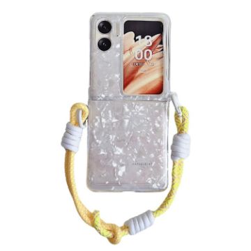 OPPO Find N2 Flip Phone Case with Rainbow Bracelet - White - 1