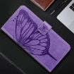 Samsung Galaxy A20e/A10e Embossed Butterfly Leather Phone Case - Light Purple - 6