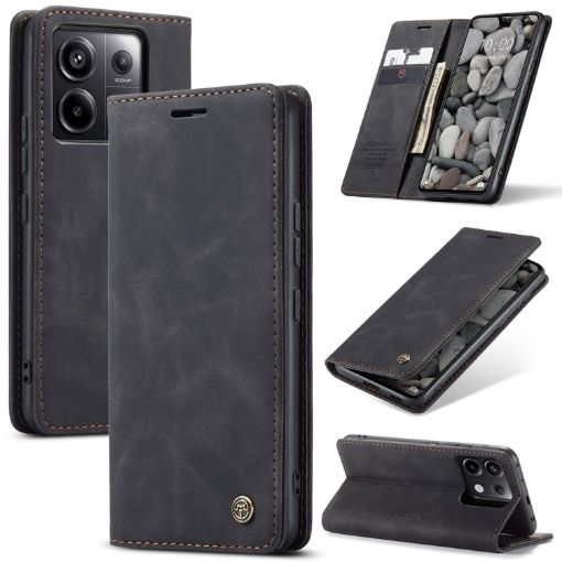 Xiaomi Redmi Note 13 Pro 5G Case - Black Leather Phone Case - 1
