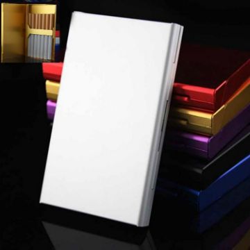 Ultra-thin Silver Metal Cigarette Case for Women - 1