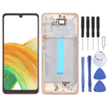 Samsung Galaxy A33 5G SM-A336 OLED LCD Screen Digitizer Assembly Gold - 1