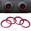 4 PCS Car Outlet Decorative Rings for Audi A3 - Magenta - 1