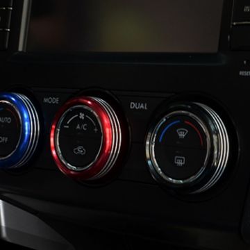 3 PCS Car Aluminum Air Conditioner Knob Case For Subaru - Black - 1