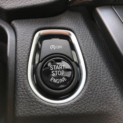 BMW G/F Chassis Car Engine Start Key Push Button Cover - Black - 1