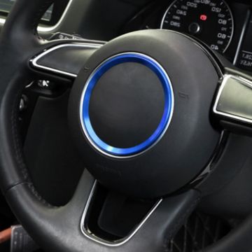 Blue Steering Wheel Ring Cover for Audi A4L/A3/A5 2017-2019 - 1