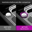 Volkswagen Car Engine Start Key Push Button Ring Trim Sticker (Purple) - 6