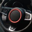 Red Aluminum Alloy Steering Wheel Cover for Jaguar - 1