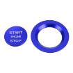 Blue Car Engine Start Key Push Button Trim for Land Rover/Jaguar - 3