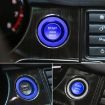Blue Car Engine Start Key Push Button Trim for Land Rover/Jaguar - 4