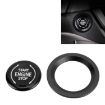 Car Engine Start Key Push Button Ring Trim Sticker for Cadillac/Chevrolet (Black) - 1