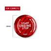Carbon Fiber Ignition Button for Chevrolet Corvette C8 2020-2021 (Red) - 2