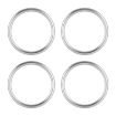 4 PCS Audi A1 Silver Vent Metal Decorative Ring Set - 1