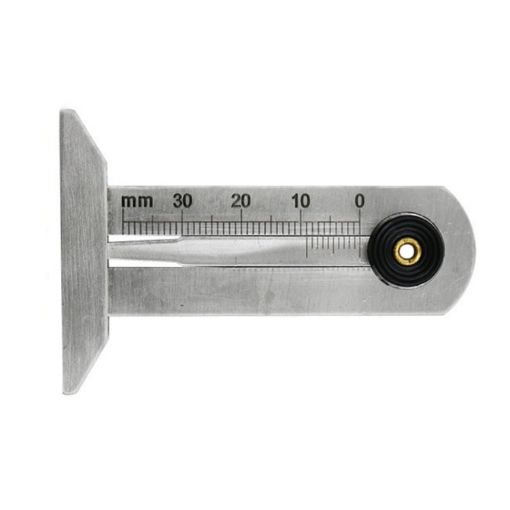 Stainless Steel Tire Tread Vernier Depth Gauge - 0-30mm - 1