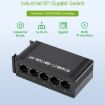 Waveshare Industrial 5P Gigabit Ethernet Switch, Full-Duplex 10/100/1000M - 2