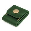 Green Leather Case for Mobile Phone SIM Card, Memory Card, and Guitar Pick - 1