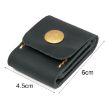 Green Leather Case for Mobile Phone SIM Card, Memory Card, and Guitar Pick - 3