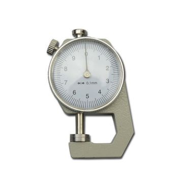 Dial Thickness Gauge Leather Paper Tester 0-10mm Flat Head - 1
