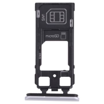 Sony Xperia 1/XZ4 SIM Card Tray + Micro SD Tray - Silver - 1