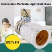 E12 to E14 Light Lamp Bulbs Adapter Converter - Black - 5