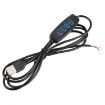 1.5m USB DC5V Switch Cable with 3 Colors Controller - Black - 1