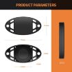 Black Protective Cover for Airtag Bicycle Water Bottle Fixing Bracket - 2