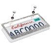 US Standard Stainless Steel License Plate Frame with Pink Diamonds - 4