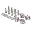 Pink Diamond Rhinestone Licence Plate Frame Anti-theft Fixing Nut Cover - 1