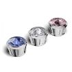 Blue Diamond Rhinestone Licence Plate Frame Anti-theft Fixing Nut Cover - 2