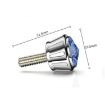 Blue Diamond Rhinestone Licence Plate Frame Anti-theft Fixing Nut Cover - 3