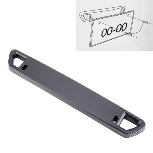 Carbon Fiber License Plate Holder - Universal Car Number Plate Frame - 1